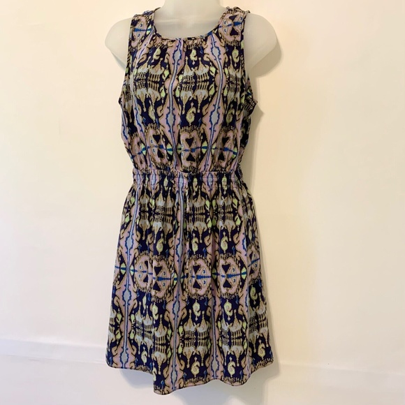 Tibi 100% Silk Sleeveless Blue Purple Casual Summer Dress Size 2 - Picture 2 of 11
